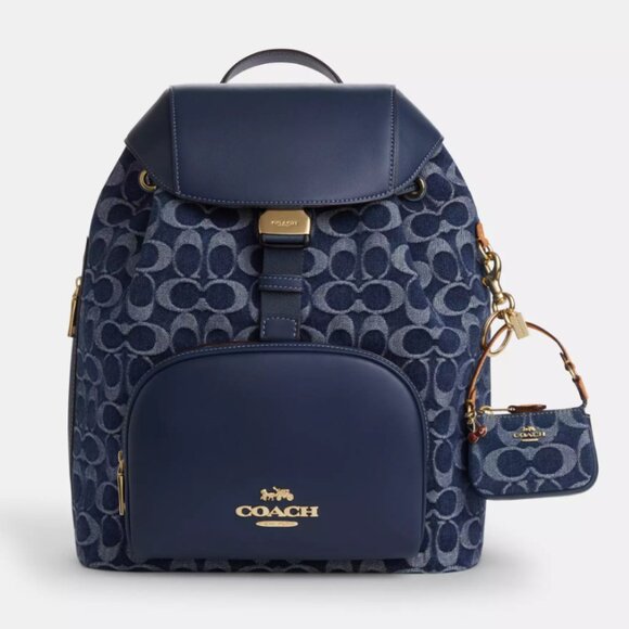 Last 2‼️Coach CZ085 Mini Nolita Bag Charm In Signature Denim - Picture 8 of 8